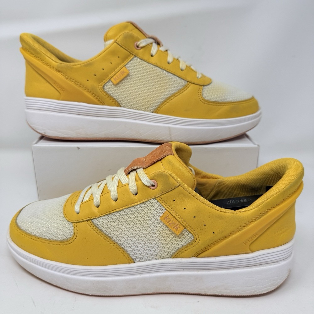 Kizik Brisbane Women's Size 8.5 Yellow Sneakers Shoes Slip On Limited Run